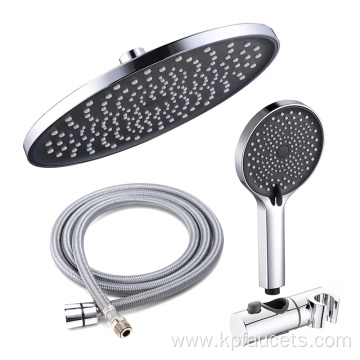 Bathroom Stainless Steel Handheld Rain Double Showerhead Set